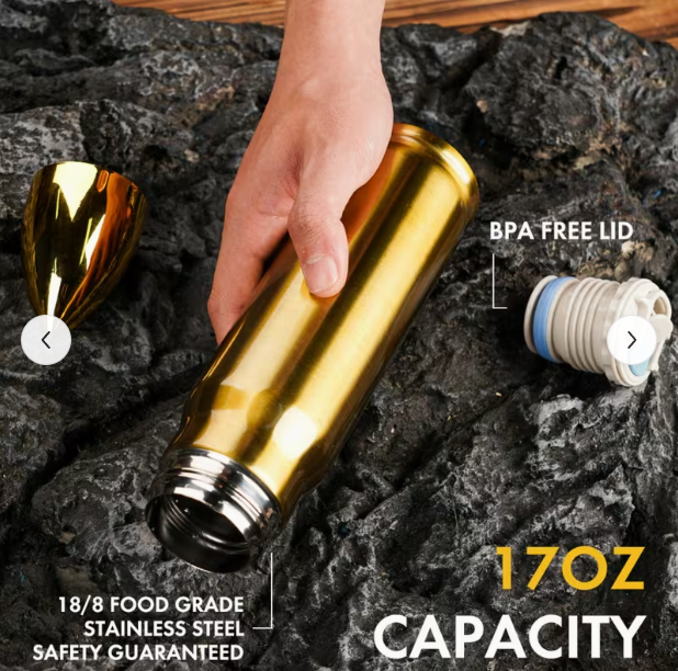 Patriotic Bullet Bottle – Custom Laser Engraved American Eagle Thermos