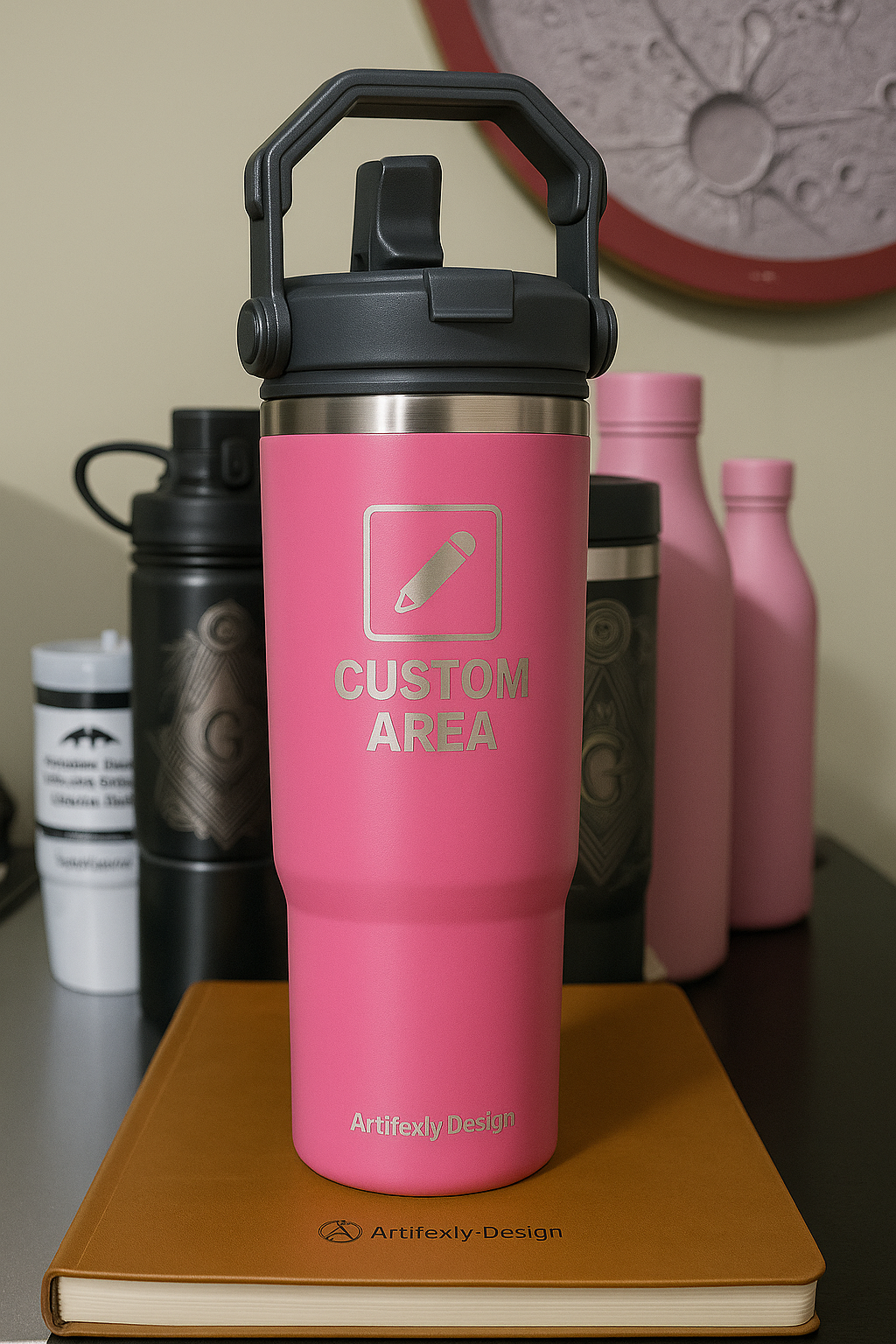 32 oz. Double Wall Insulated Water Bottle with Flip Top Straw - Occupation