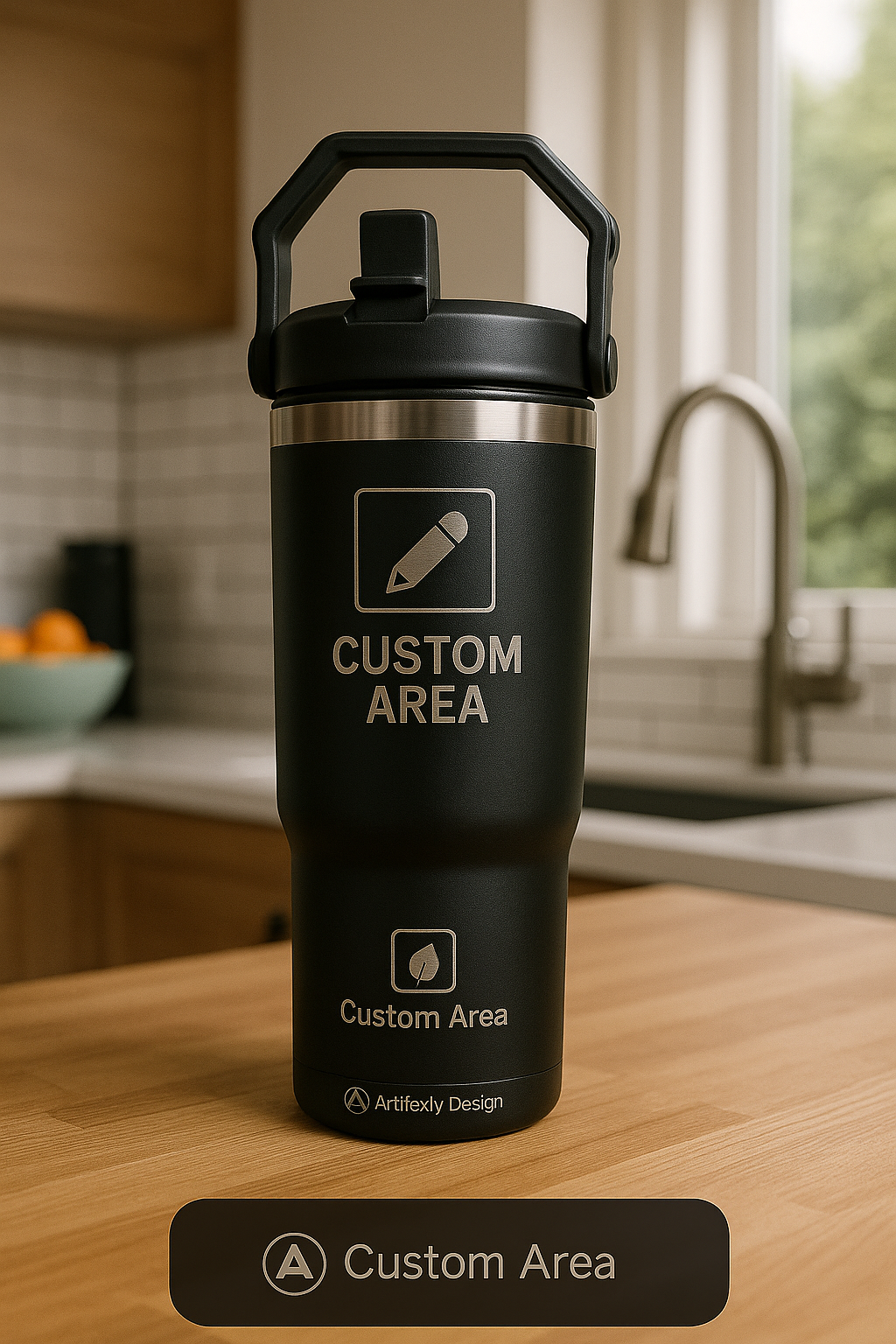 32 oz. Double Wall Insulated Water Bottle with Flip Top Straw - Occupation