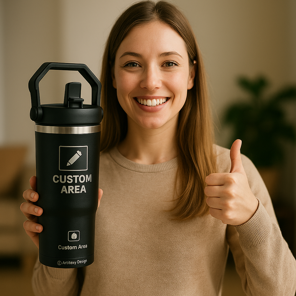 32 oz. Double Wall Insulated Water Bottle with Flip Top Straw - Occupation