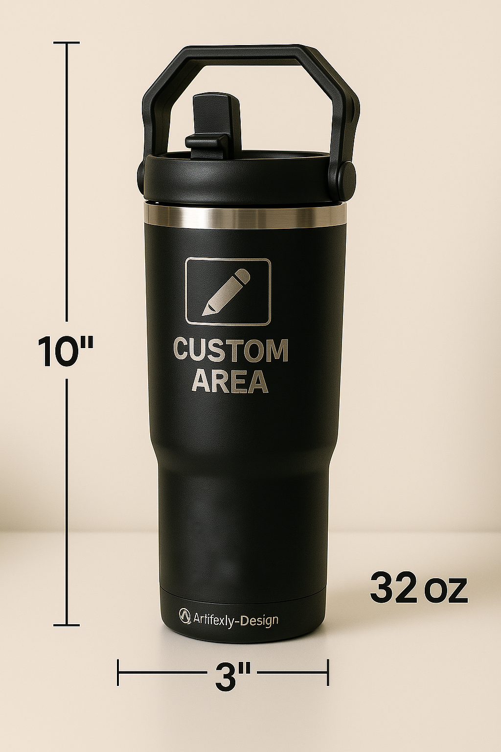 32 oz. Double Wall Insulated Water Bottle with Flip Top Straw - Occupation