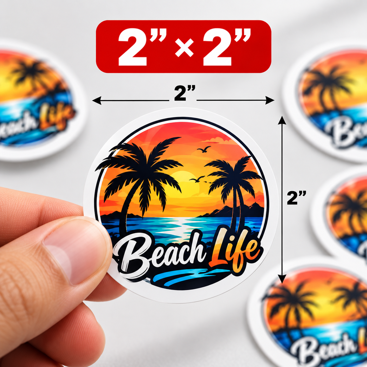 Custom Vinyl Stickers – Full Color Waterproof Personalized Stickers