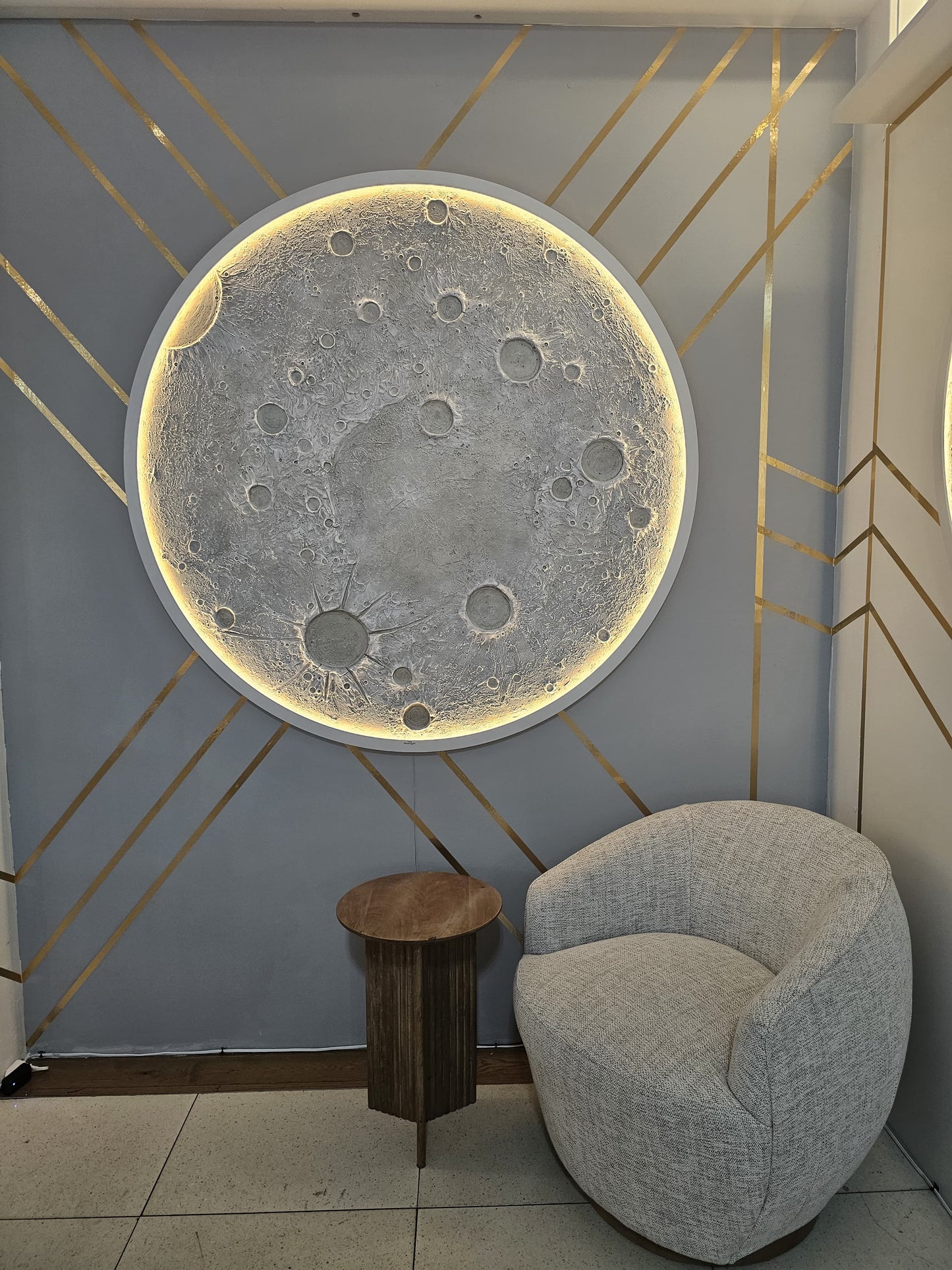 Moonlight 60" – Elite Monumental Illuminated Wall Sculpture – Artifexly