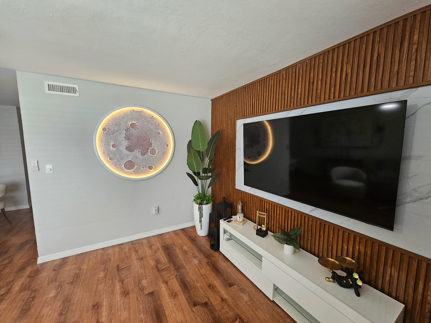 Moonlight 46” | Luxury Illuminated Wall Sculpture – Artifexly