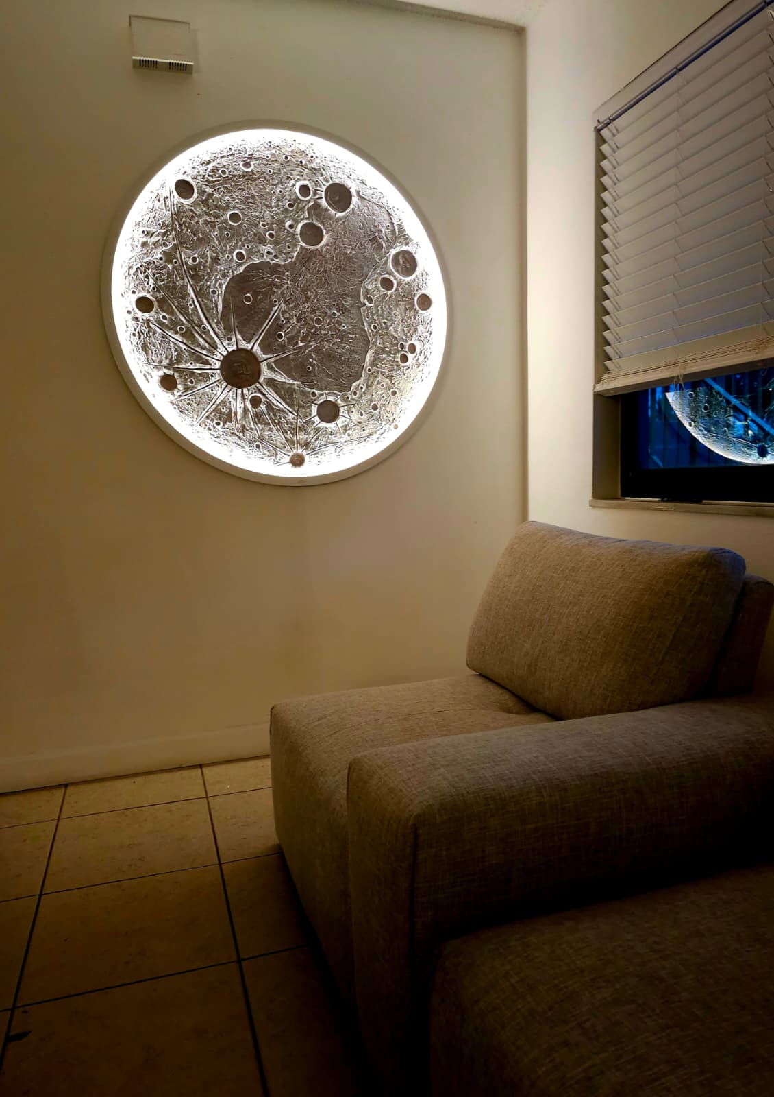 Moonlight 46” | Luxury Illuminated Wall Sculpture – Artifexly