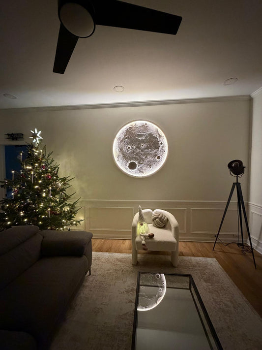 Moonlight 46” | Luxury Illuminated Wall Sculpture – Artifexly